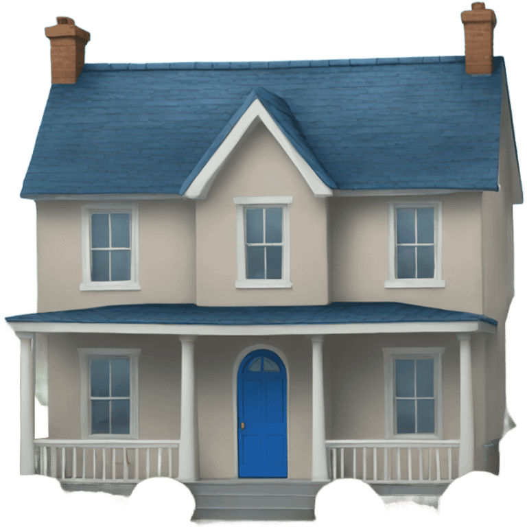 House with a blue door emoji