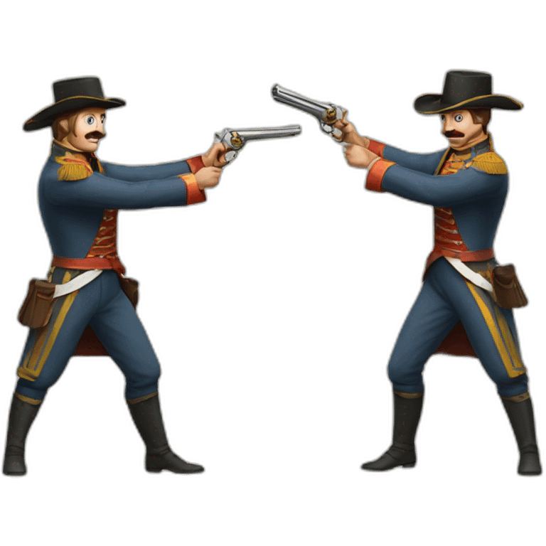 duel-with-pistols-in-russian-empire-between-two-men emoji