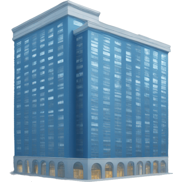 Blue building very tall  emoji