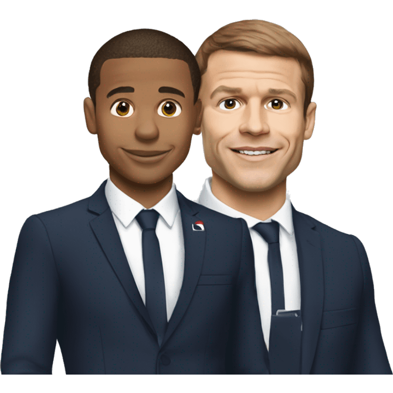 Macron et mbappé emoji