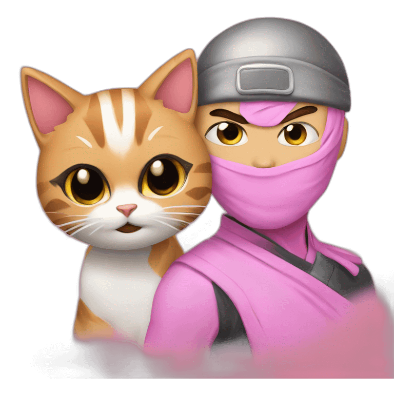 Ninja the streamer with a cat in his ear wearing a pink tutu emoji