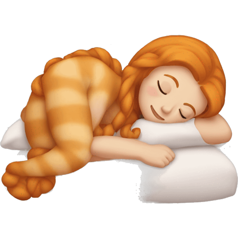 Ginger pretty girl sleepingemoji emoji