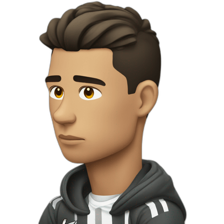 Cristiano Ronaldo sitting depressed realistic emoji