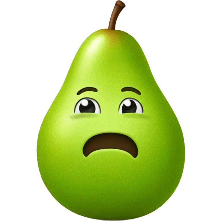 A green pear waiting  ￼ emoji