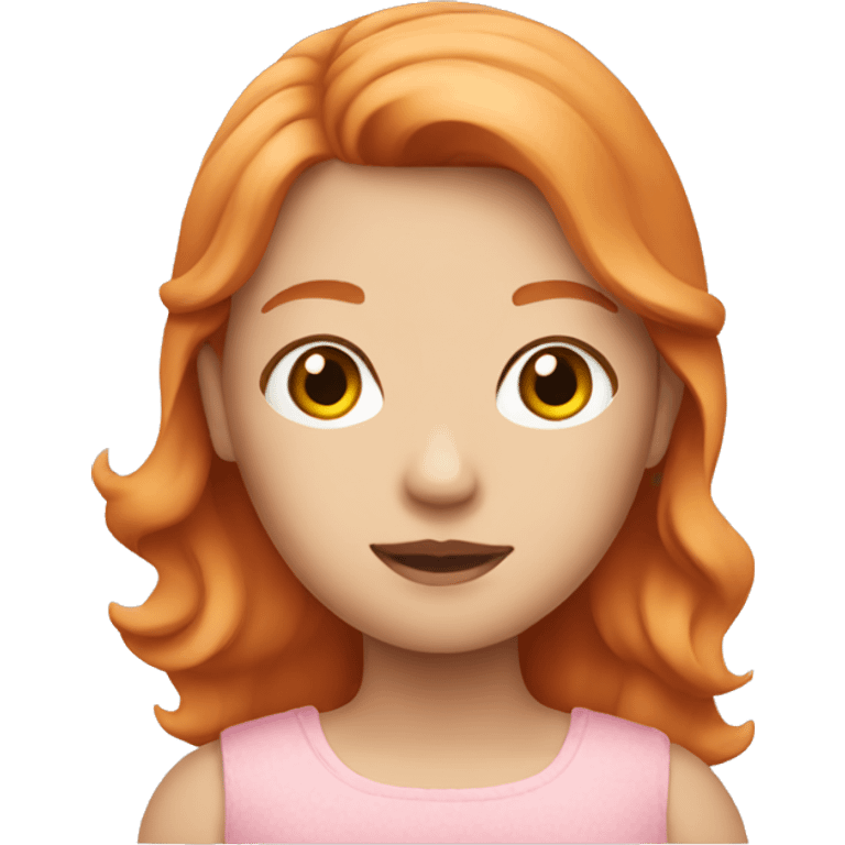 girl with a pink dress ginger hair emoji