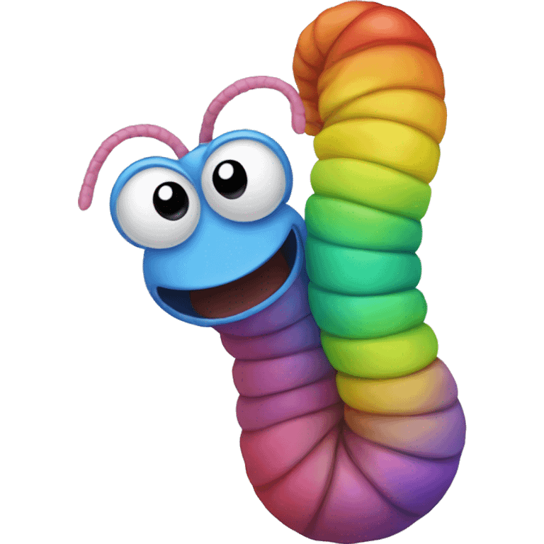 Rainbow worm  emoji