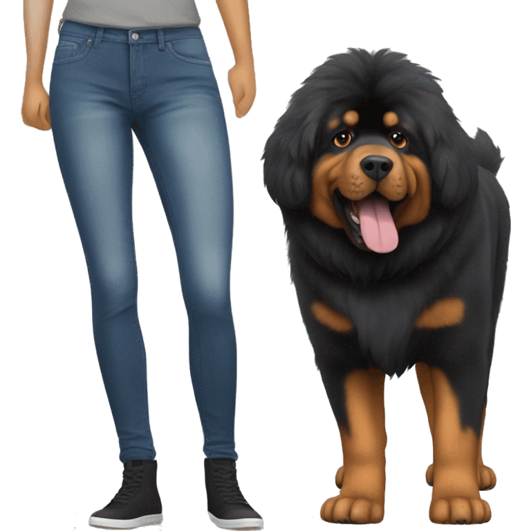  Tibetan Mastiff In skinny jeans emoji