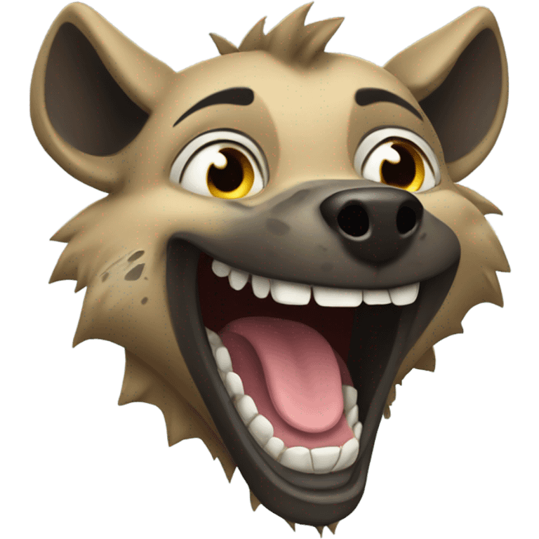 Laughing hyena emoji