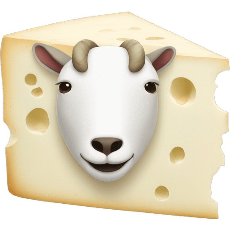 goat cheese with hidden face emoji