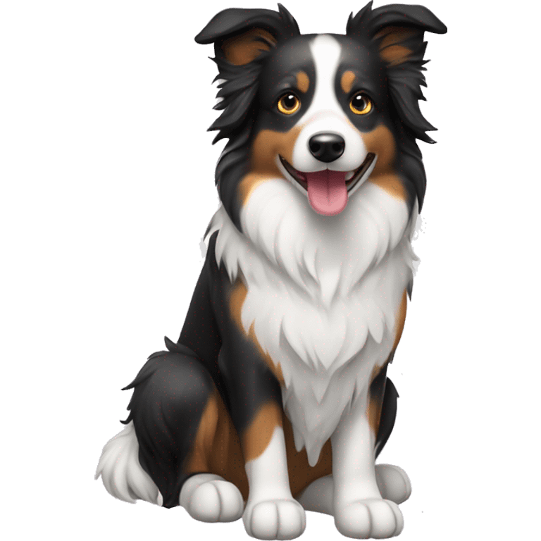 rainbow border collie emoji