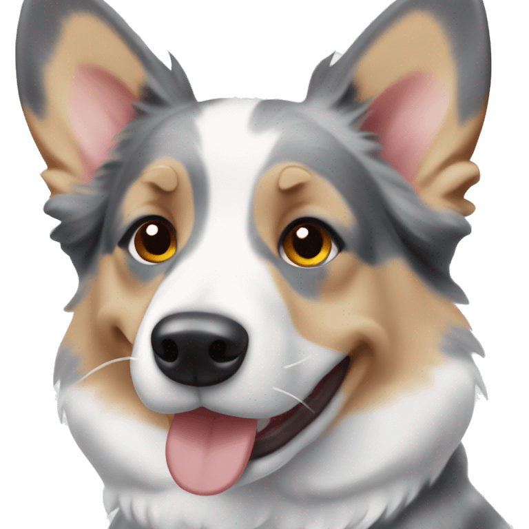 Blue Merle welsh corgi emoji