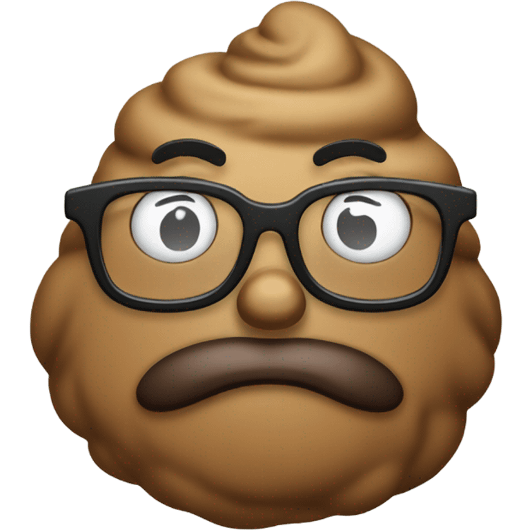 Poop with glasses  emoji