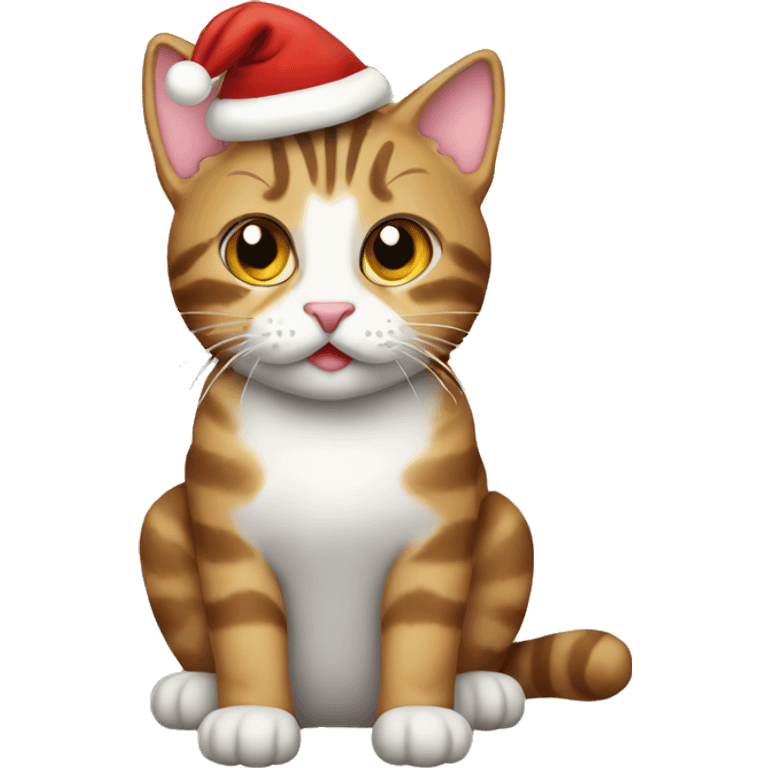 Christmas tabby cat emoji