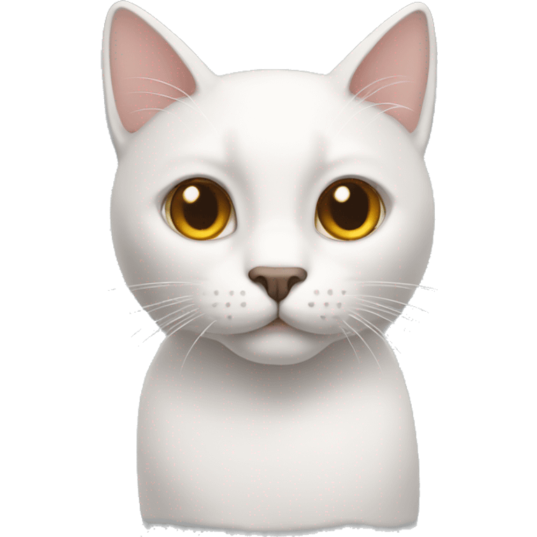 gato blanco con manchas emoji