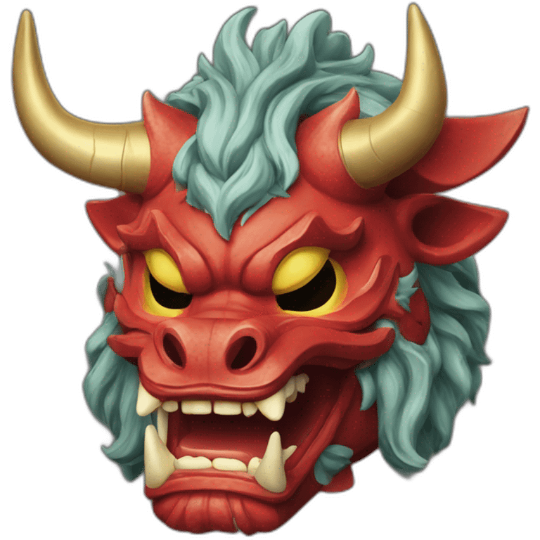 oni qilin japanese mask emoji