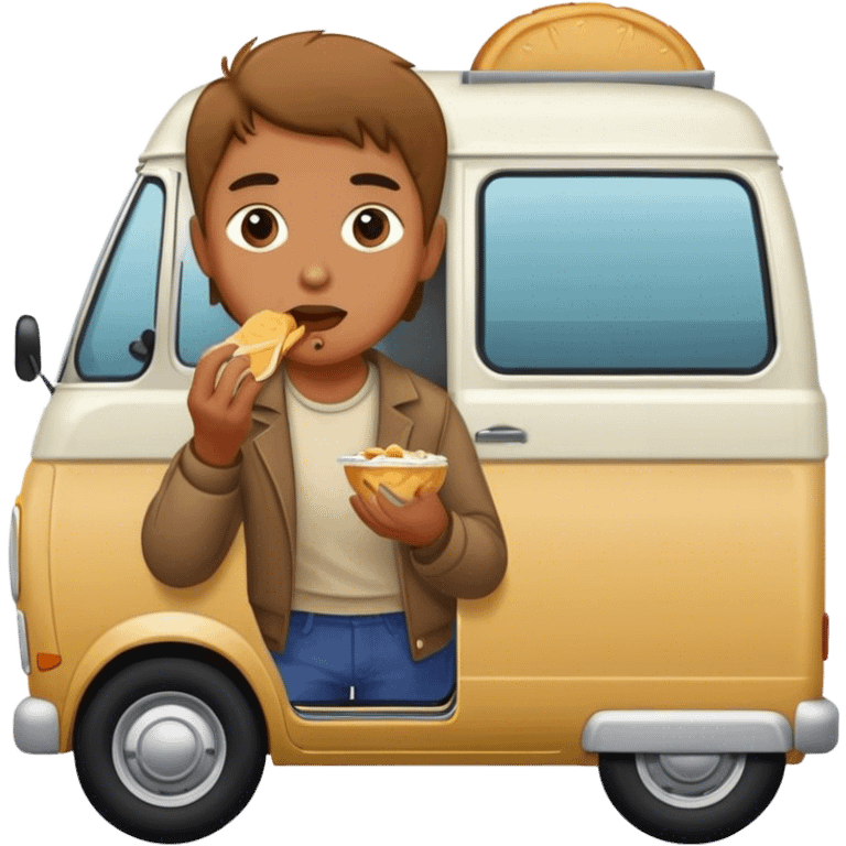 Van eating another van  emoji