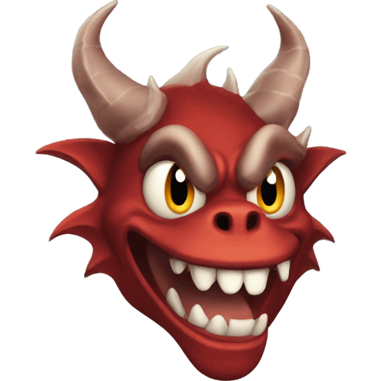 Headshot of New Jersey devil sweating  emoji