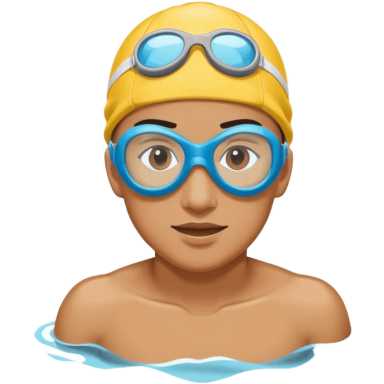 swimmer with googles and cap emoji