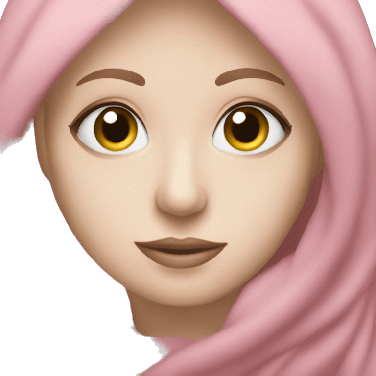 Cerchio rosa peloso emoji