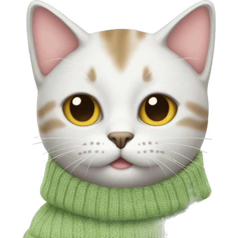 Cat with a sweater on emoji