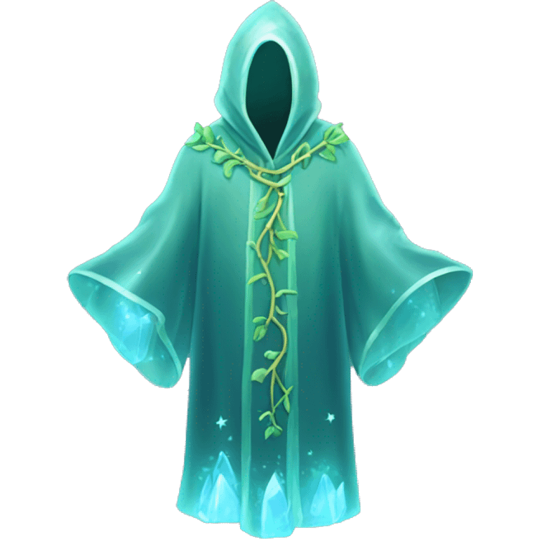 empty crystal magical robes with vines emoji