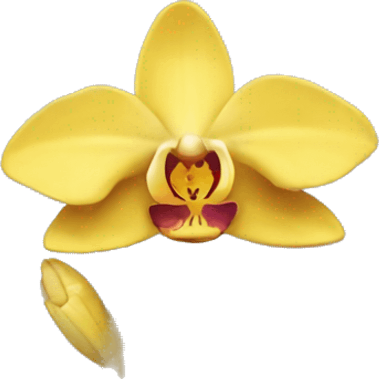 Yellow orchid emoji