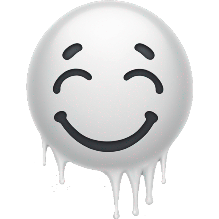 make the generic smiley face but melting emoji