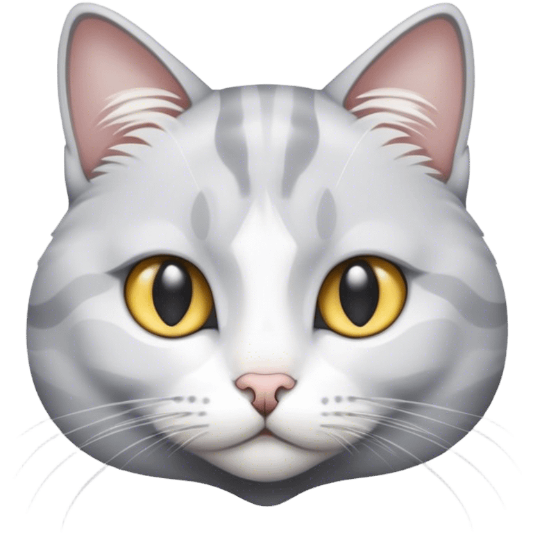 White and grey cat emoji