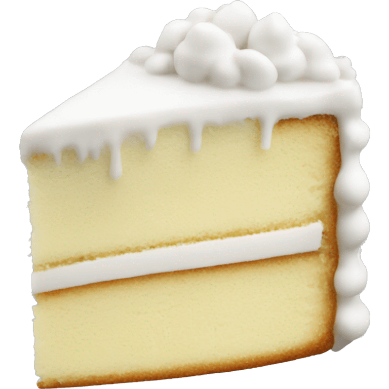 Realistic white cake emoji