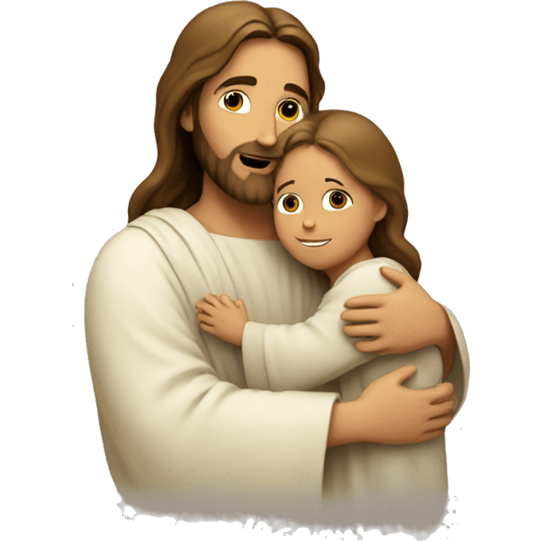 jesus christ hugging a child emoji