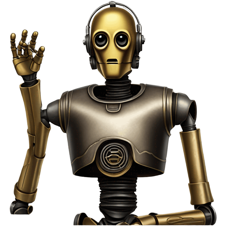 Dusty Bounty hunter C-3PO carbonized droid  emoji