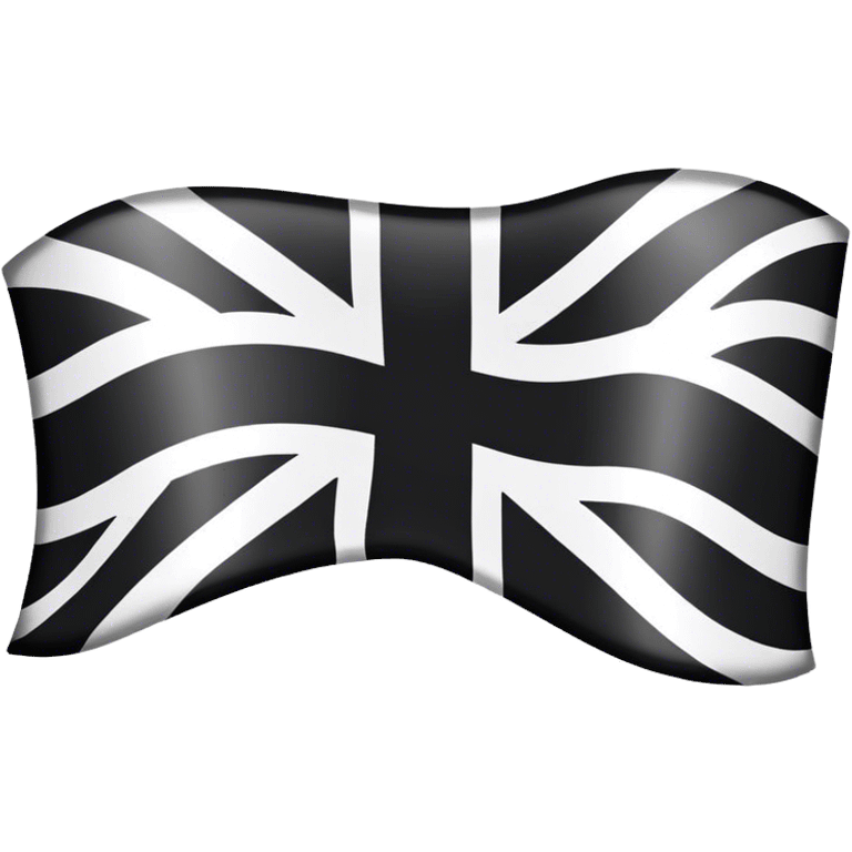 Black and white Union Jack emoji