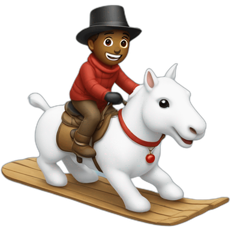 Little Man Riding on Snowman emoji