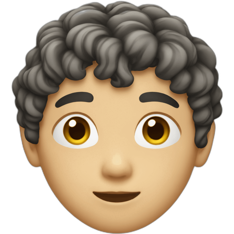 asian boy with wavy hair emoji