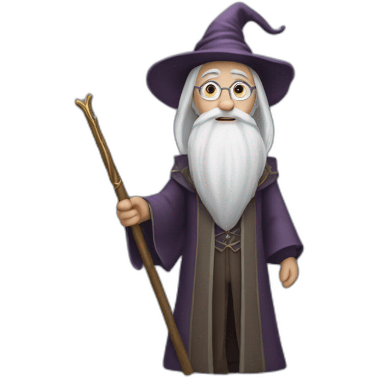 Dumbledore holding wand emoji