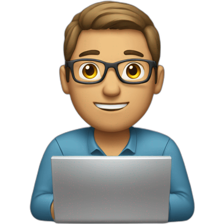 Man at the computer emoji