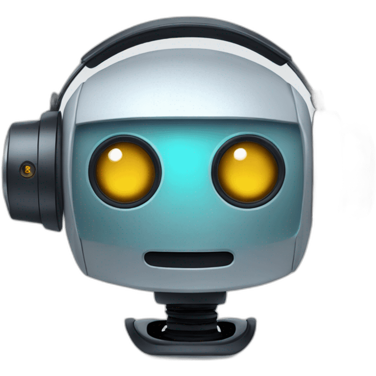 robot Chatbot whit headset emoji