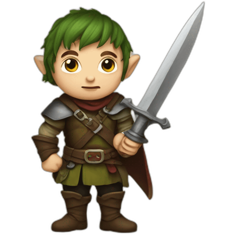 halfling rogue with dagger emoji