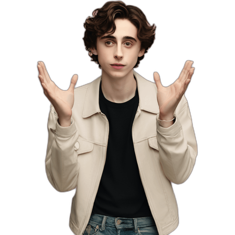 Timothée chalamet heart hands emoji