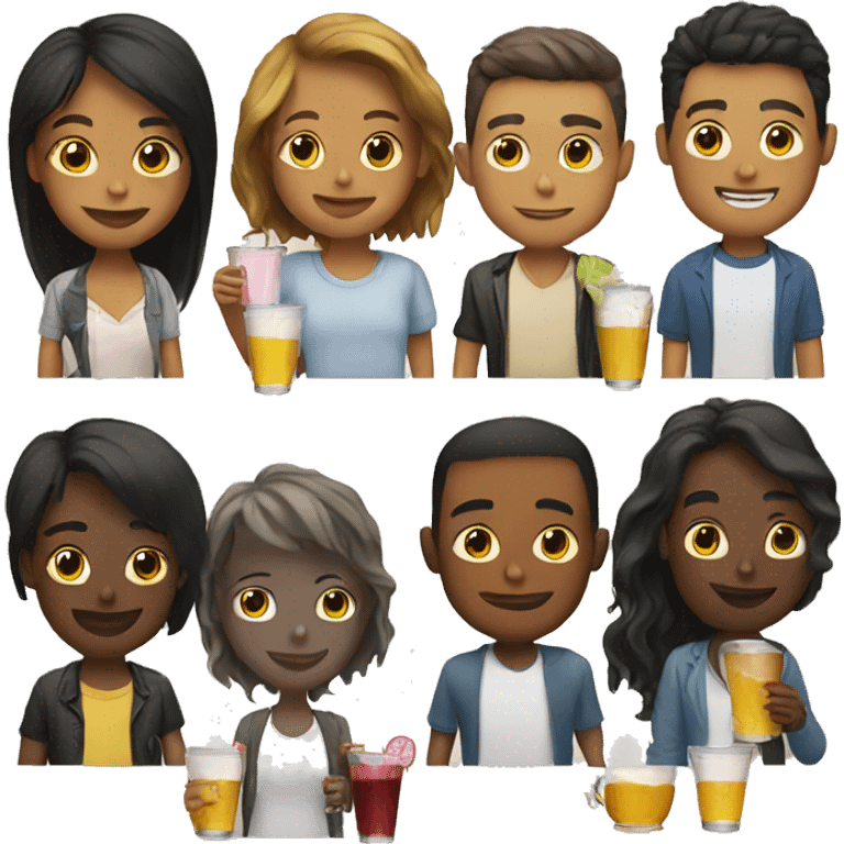 friends getting drinks emoji