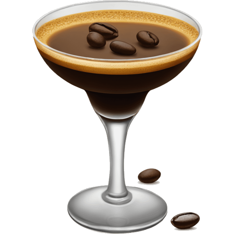 expresso martini with three expresso beans on top emoji