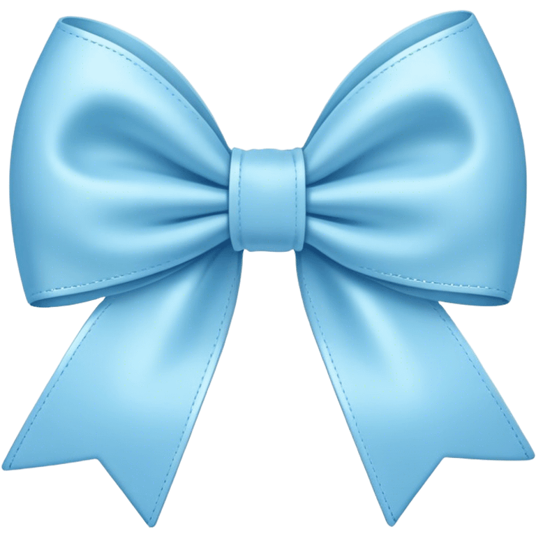 muted light Pastel blue bow  emoji