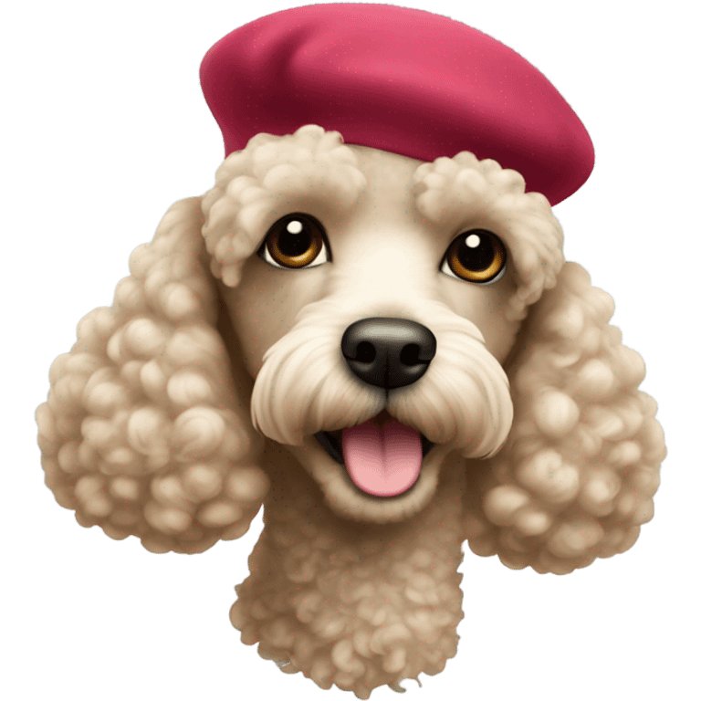 Poodle in a beret  emoji