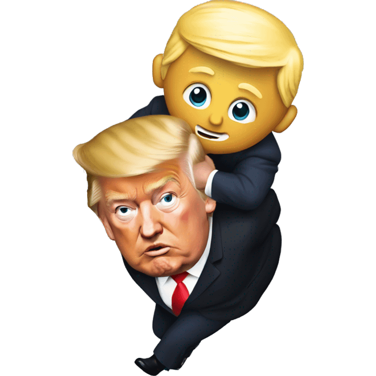 Trump carrying the world on his back emoji