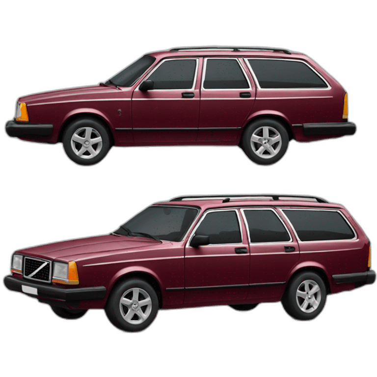 old maroon volvo wagon emoji