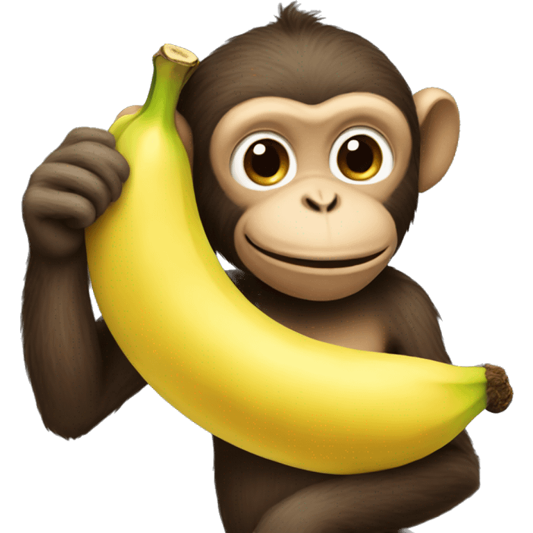 monkey with banana emoji