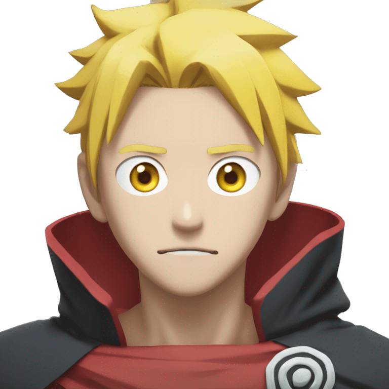 boruto uzumaki avec une cape et une trace sur son oeil gauche  emoji