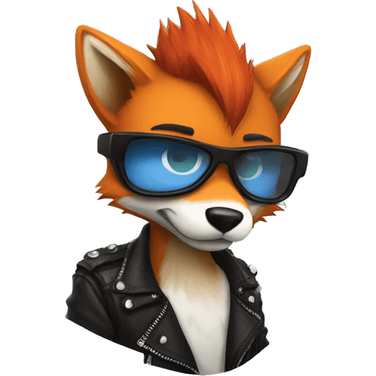 Punk rock fox  emoji