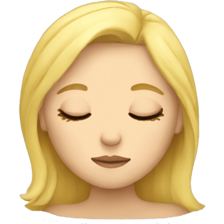 blonde girl sleeping  emoji