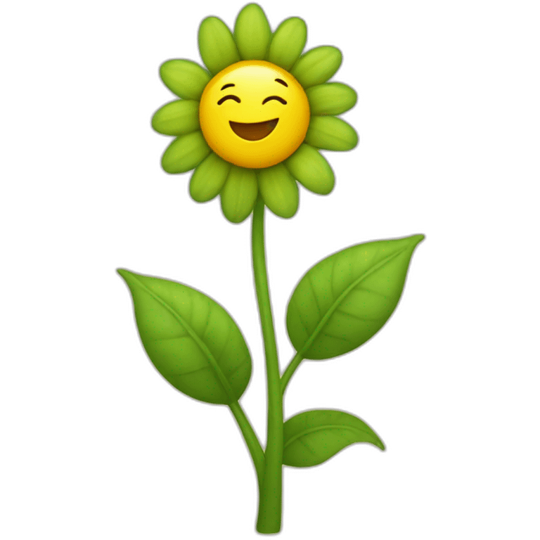 happy sunflora waving emoji